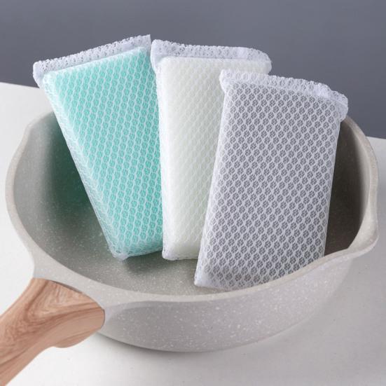 5/10 шт. Чистящая губка Уникальная сетчатая поверхность Сильная дезактивация Легкая губка для мытья посуды
