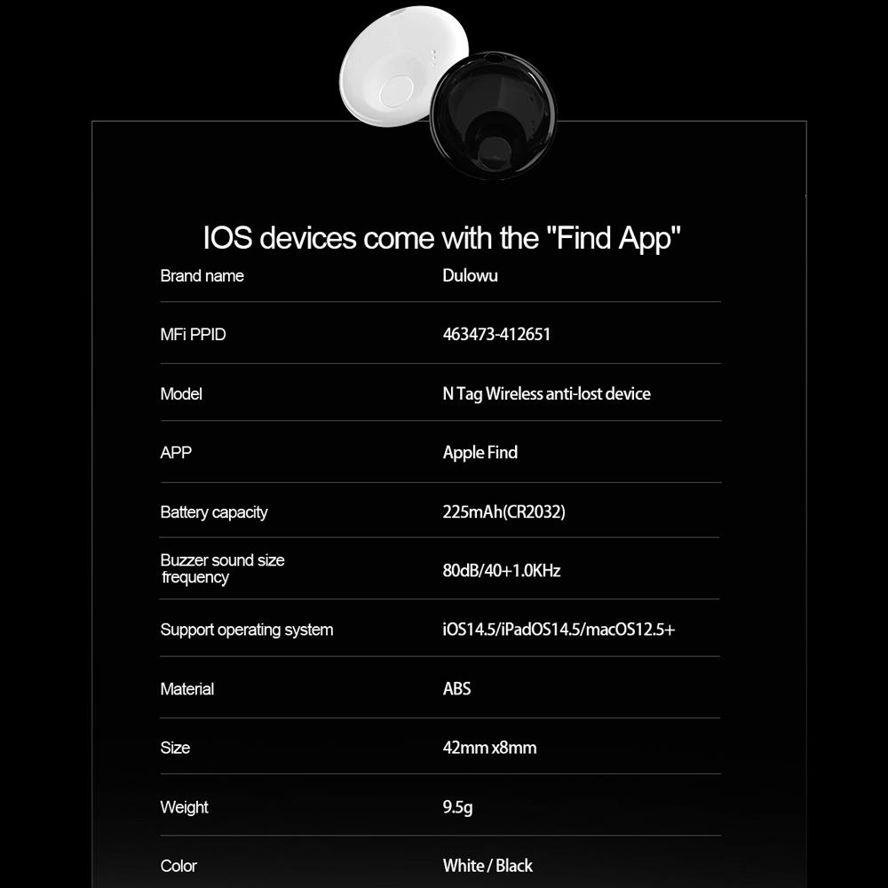 Умный GPS-трекер Mini Tag для IOS Apple Find My APP ITag Устройство напоминания о потере MFI Rated Locator Ключи от машины Pet Kids Finder