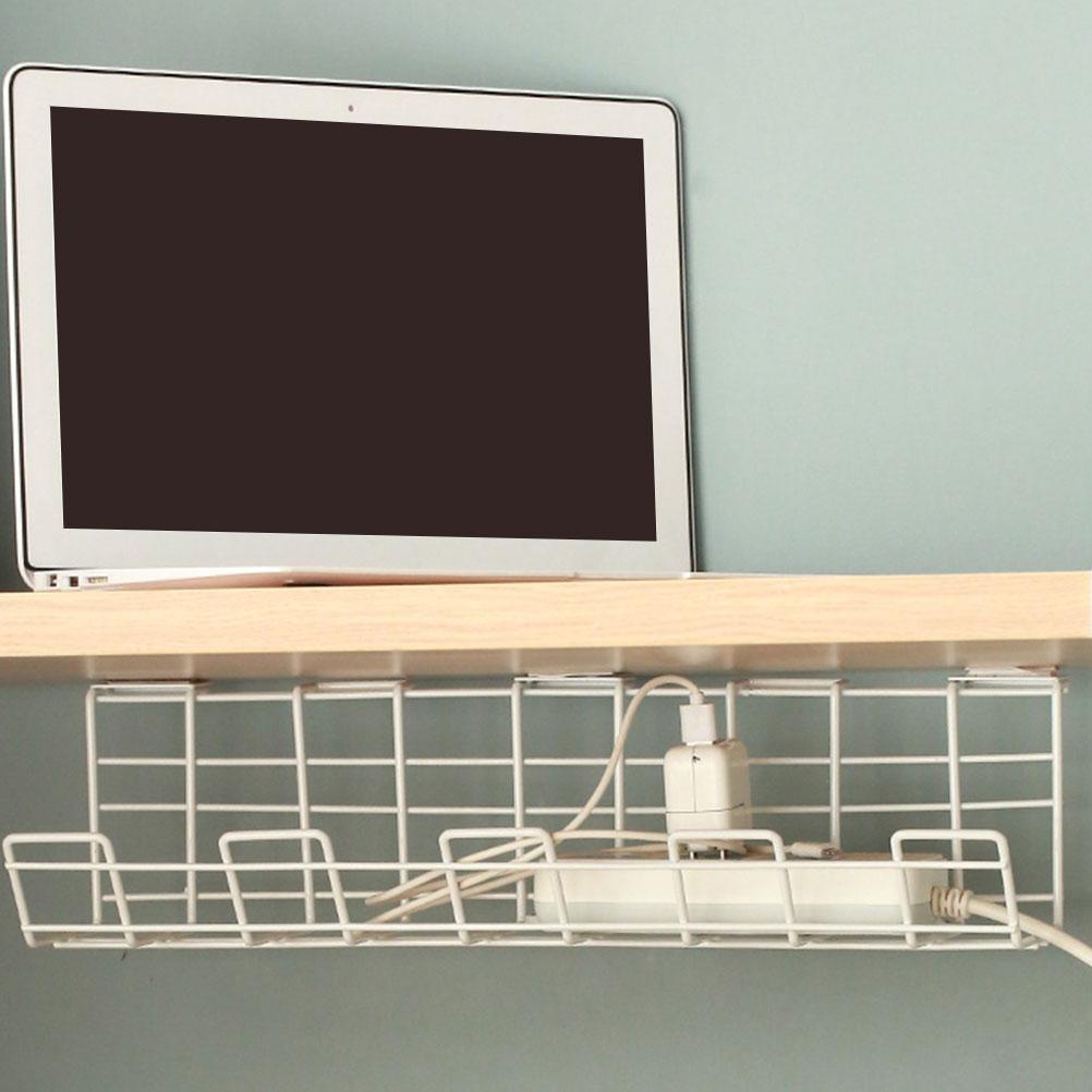 Стеллаж для хранения под столом, кабельная стойка, нижняя стойка стола, держатель розетки, подвесная стойка, отделка линии, домашний офис, проволочные органайзеры