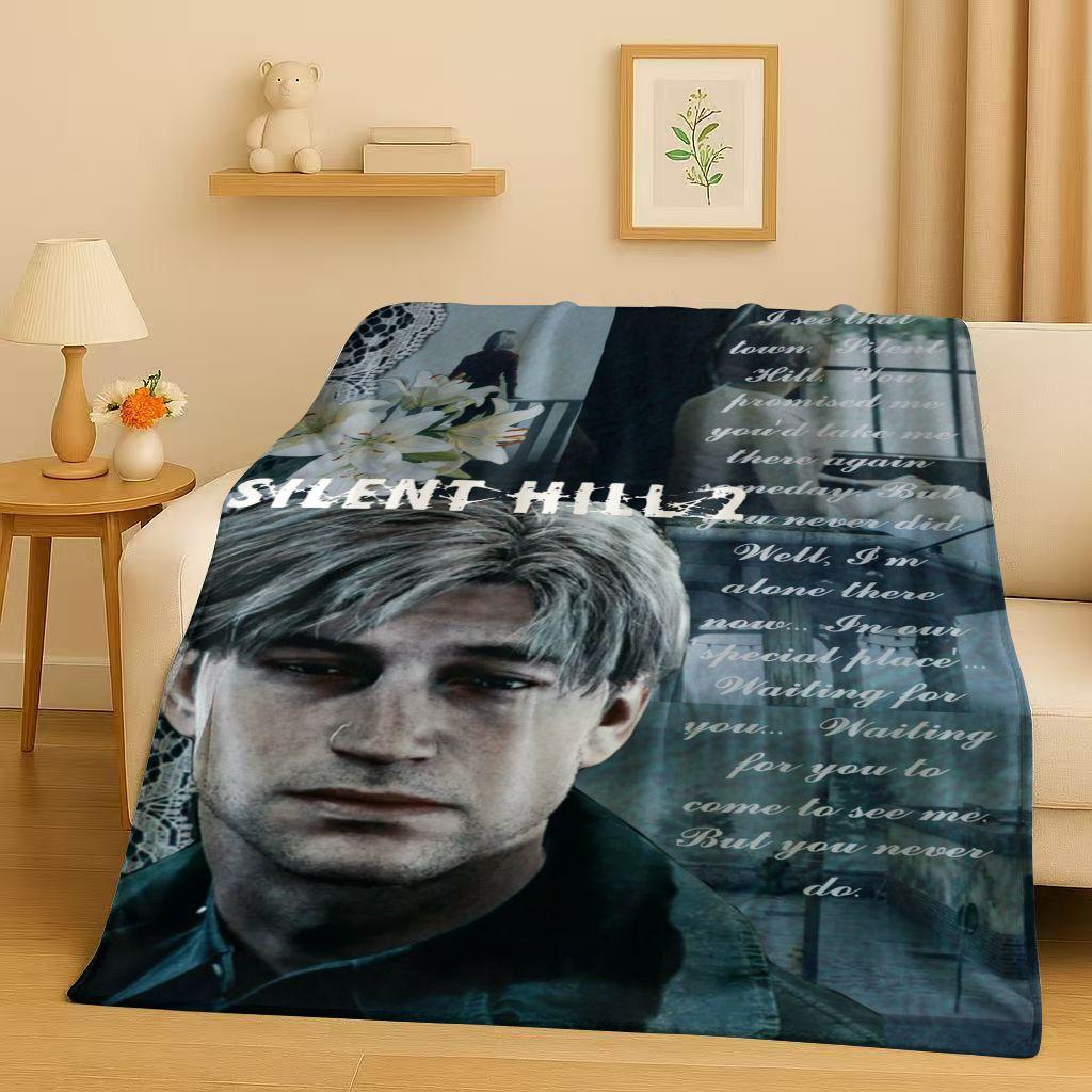 Классическая игра Silent Hill Пирамидоголовый Фильм Ужасов Фланелевое Одеяло, Ультра Мягкий Теплый Плюшевый Плед для Дома Спальни Кровати Дивана