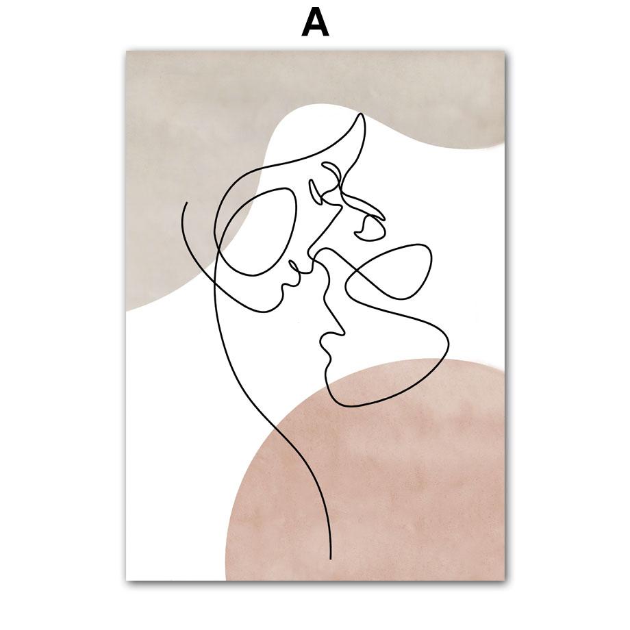 Настенная картина на холсте, линия тела девушки, черно-белые минималистичные постеры на скандинавскую тему и принты, настенные панно для декора гостиной