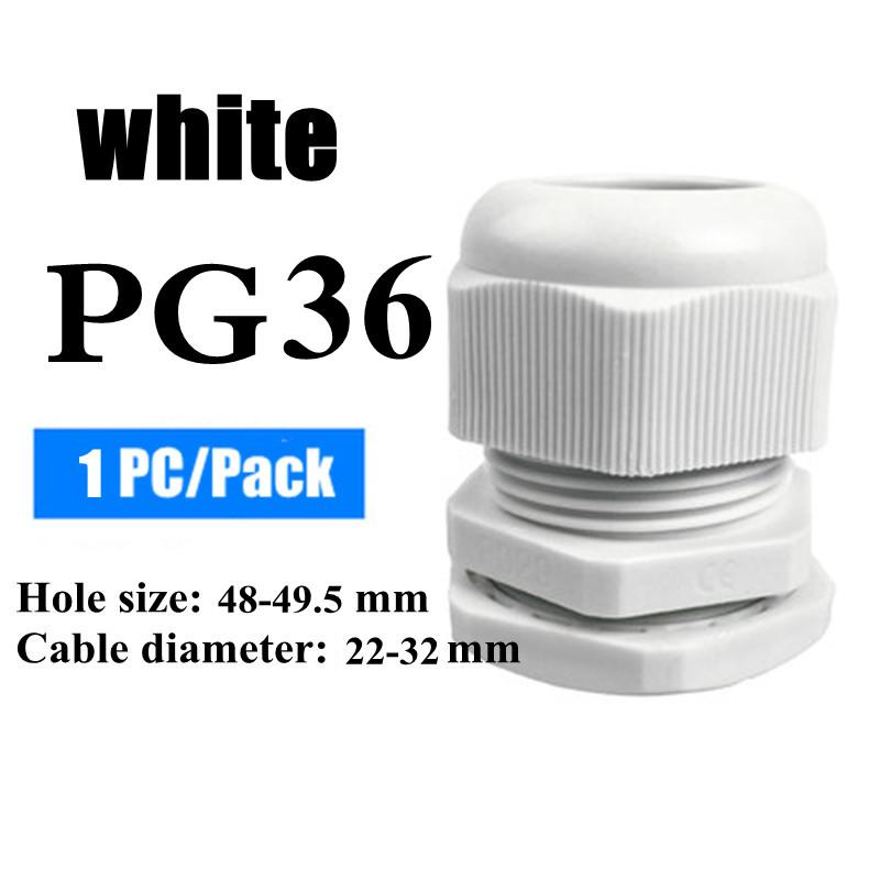 1/2/5/10pcs Waterproof Cable Gland Cable Entry IP68 PG7-PG36 White/Black Nylon Plastic Connector Joint