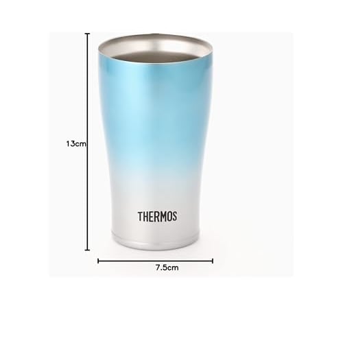 Thermos Vacuum Insulated Tumbler, 0.34L, Blue Fade, JDE-341C, BL-FD. A Great Father's Day Gift for Beer Lovers and Birthdays.