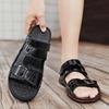 Fashion Fashion Leather Luxury Sandals Men's Summer Walking Shoes Brand Casual Beach Sandals Men Outdoor Walking Flats Man Brand Shoes