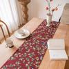 Кисточки Ретро дорожка для стола, жаккардовый узор с изображением красной иволги, украшение стола, цветочное украшение для рождественской кухни, обеденного стола, домашнего праздника