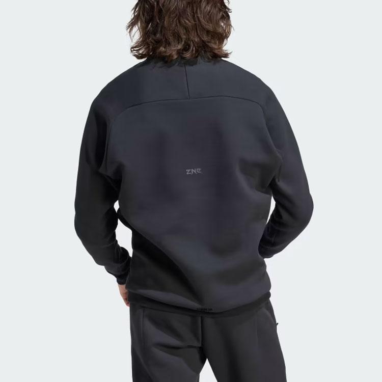 Adidas ЗНЕ. Премиум-толстовка с логотипом, круглым вырезом, длинным рукавом, мужская толстовка, черная IN5109