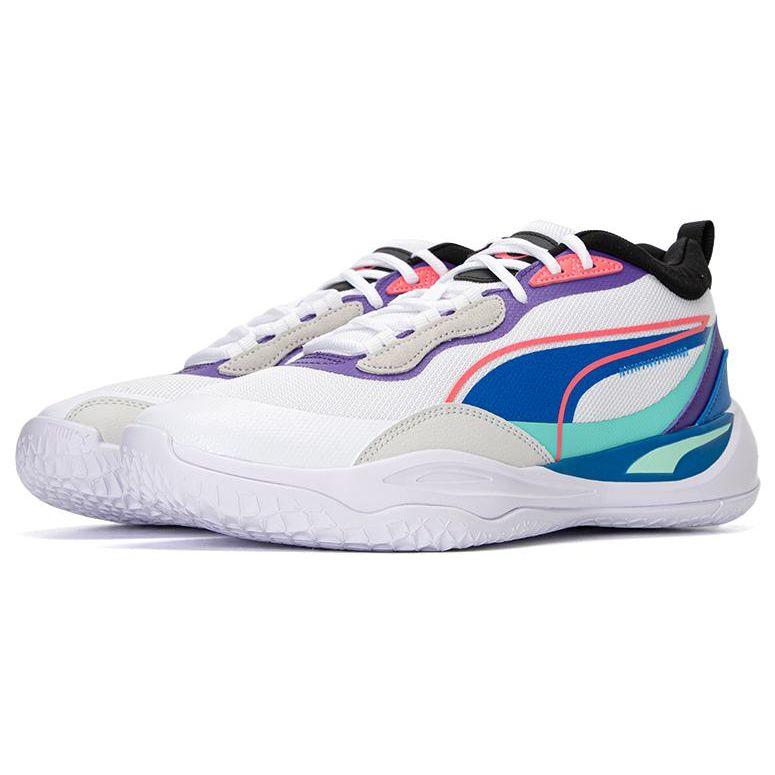 Puma Мужские Бело-Синие Баскетбольные Кроссовки Playmaker Pro Низкие 377572-18