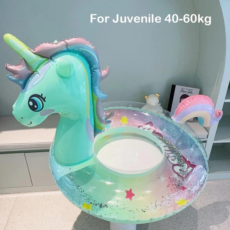 Надувные круги для плавания Rooxin Unicorn для детей, младенцев, игрушки для игр на воде, сиденье-поплавок, летние пляжные вечеринки, практичное использование