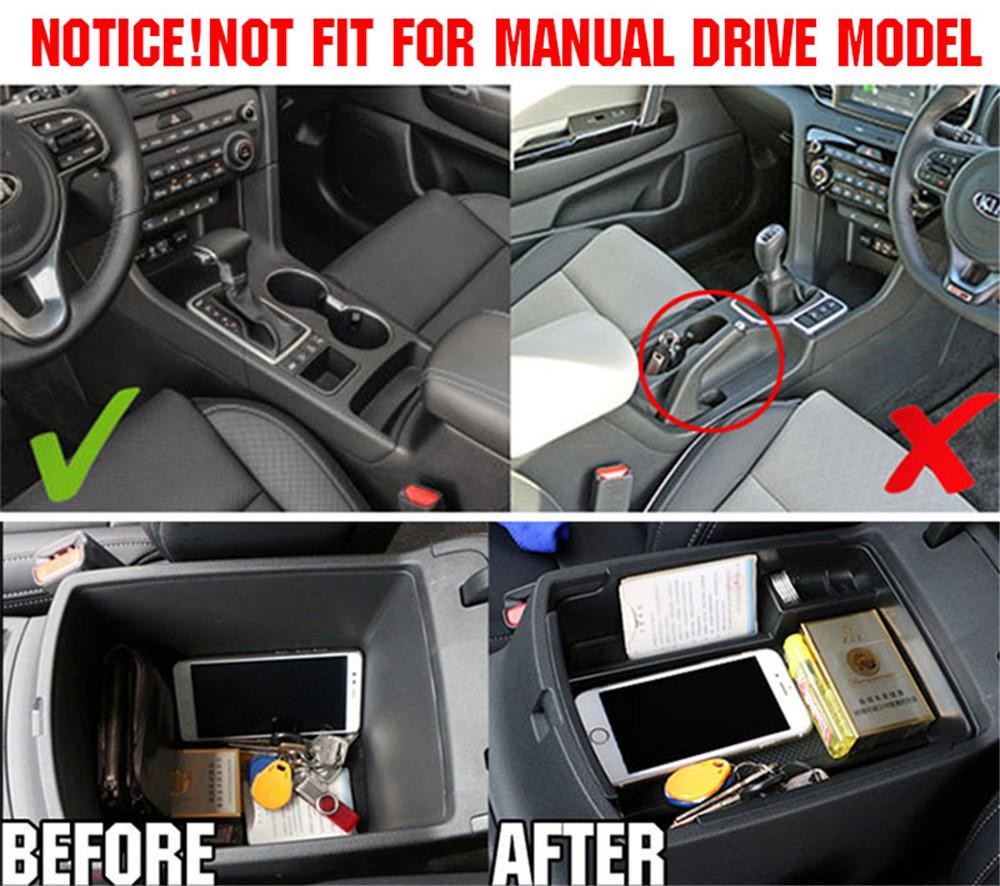 Armrest Storage Box for KIA Sportage KX5 QL AT 2016 2017 -2019 2020 Center Console Organzier Tray
