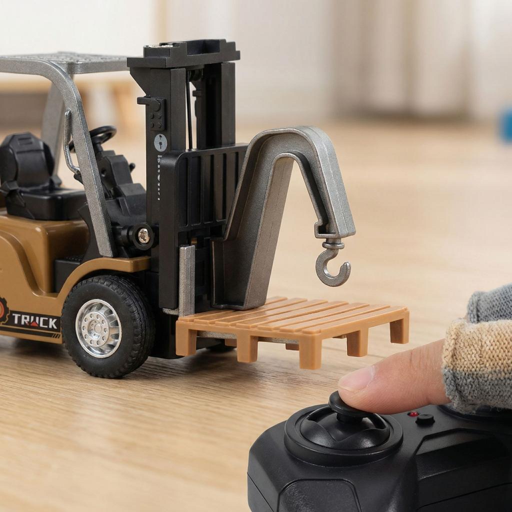 Miniature Remote-controlled , Wireless Lifting Forklift, Construction Vehicle, Remote-controlled