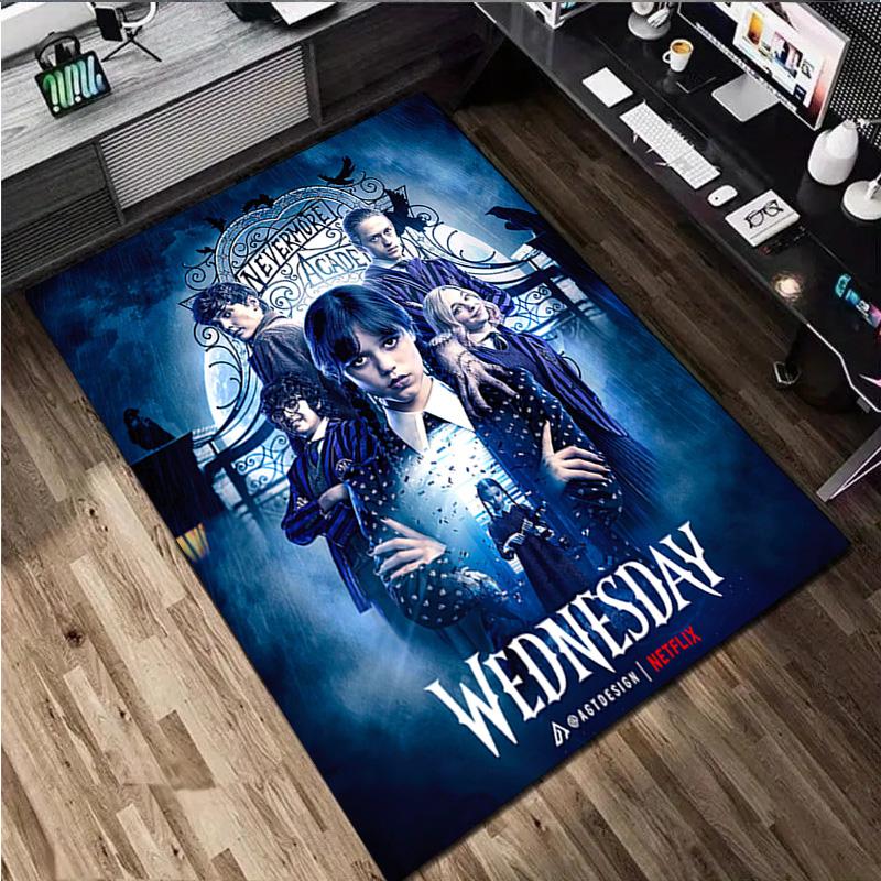 1Pc Wednesday Rug - Home carpet Office Decorative Carpet For Living Room Bedroom Door Mat Floor Rug Computer Chair Area Rug