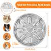 Anti Vomiting Slow Feeder Cat Bowl Stainless Steel Pet Slow Food Bowl with Double Sided Use for Small and Medium Sized Breed