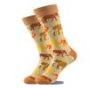 Happy Funny Socks Men Animal Lion Sloth Shark Crazy Design Sokken Unisex Novelty Violin Carrot Crew Skateboard Calcetines Hombre