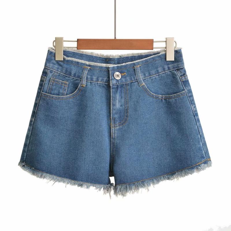 A New Summer Thin Denim Shorts Women's Wash Slim Women's Wide-leg Denim Shorts