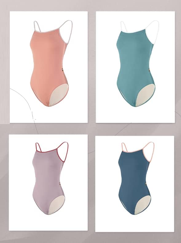 ProDance Simple and PK008M Camisole, Two-Tone Leotard, Ballet, Cute, (XXL, Green)