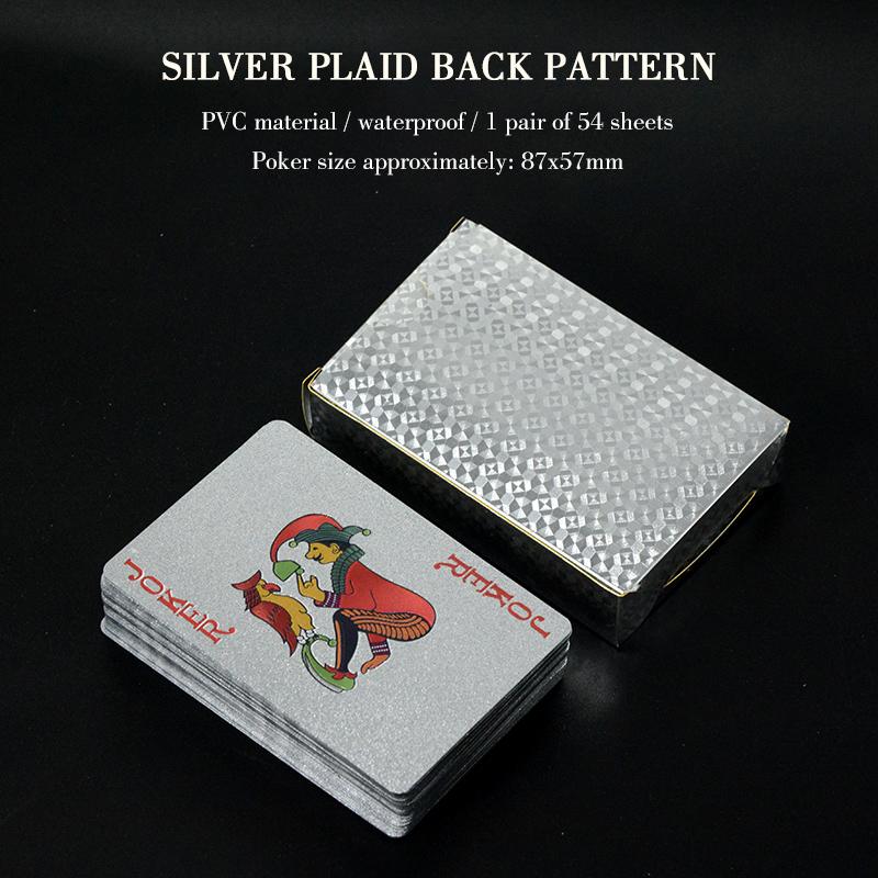 Игральные карты из 100% ПВХ, пластиковые карты для покера, водонепроницаемая покерная игра в техасский холдем, блэкджек, дропшиппинг, золотая карточная настольная игра
