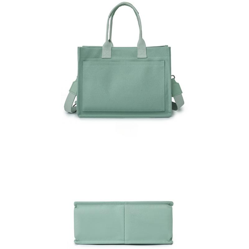 Холщовая сумка для женщин, вместительная сумка с несколькими карманами, модная сумка с диагональным ремнем, сумка с широким плечевым ремнем, сумка-тоут