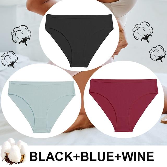 FINETOO 3 шт./лот, женские трусики с высокой талией, бесшовные трусики, нижнее белье, хлопковые трусы, сексуальное женское белье, женское нижнее белье