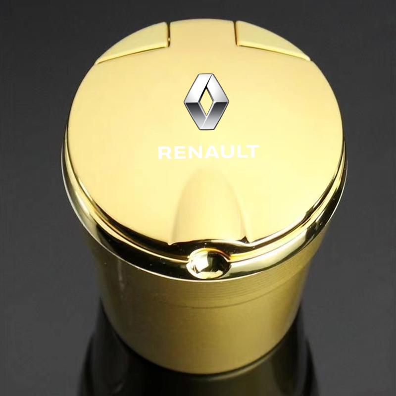For Renault 2026 New Hub Caps Car Ashtray with LED Light Car Smokeless Cup Holder For Renault Grand Scenic 4 XMOD Megane Clio 4