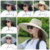 Nylon Mesh Fisherman Hat Wide Brim Hiking Cap Simple Sun Hat  Fishing