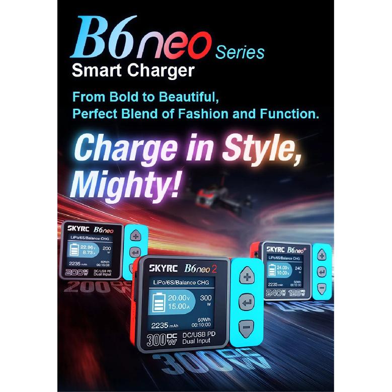 New SkyRC B6neo 2 DC 300W 15A PD 1Dual input Multi-functional Smart Model Airplane Charger