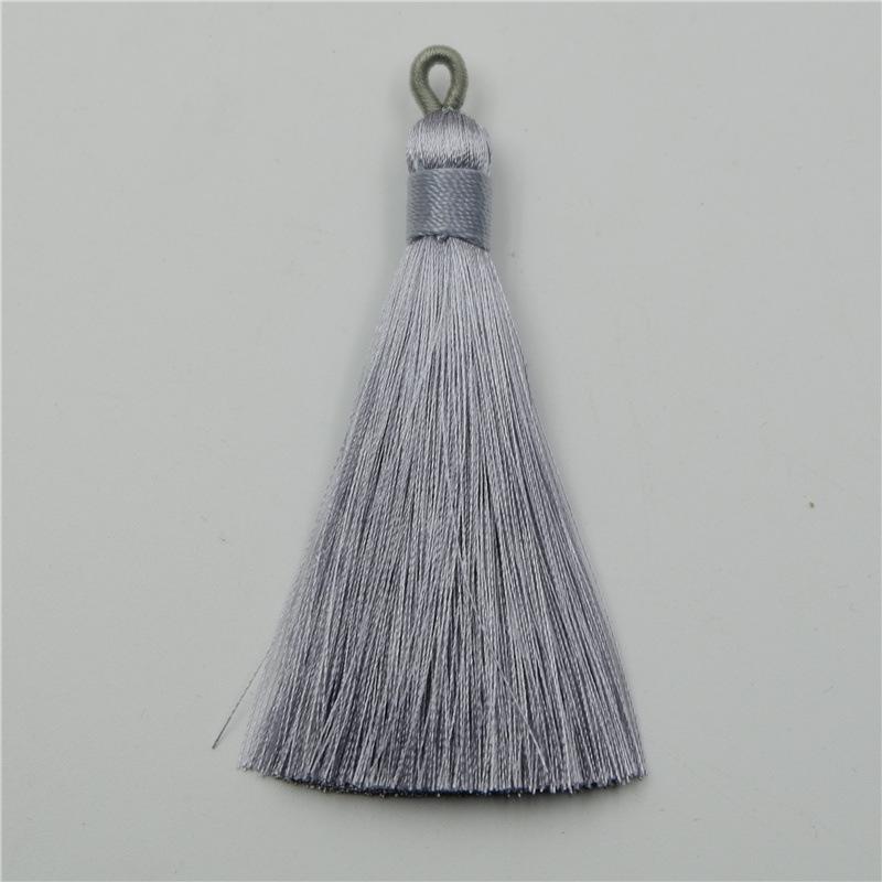 Подвеска-кисточка из гладкого полиэстерового шелка своими руками с коротким подвесным кольцом для ювелирных изделий