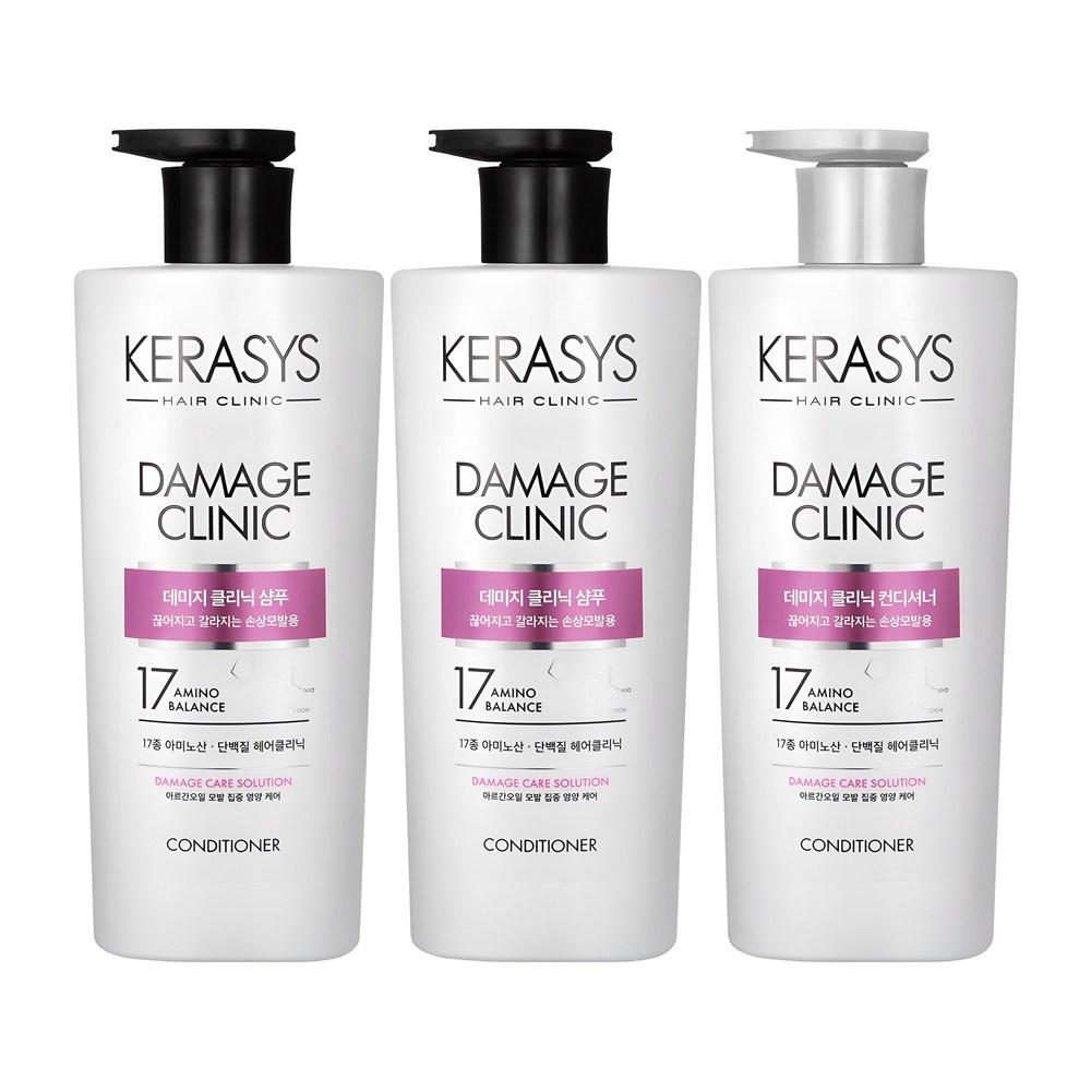 Kerasys Damage Clinic Шампунь 750 мл 2 шт + Кондиционер 750 мл, 1 набор