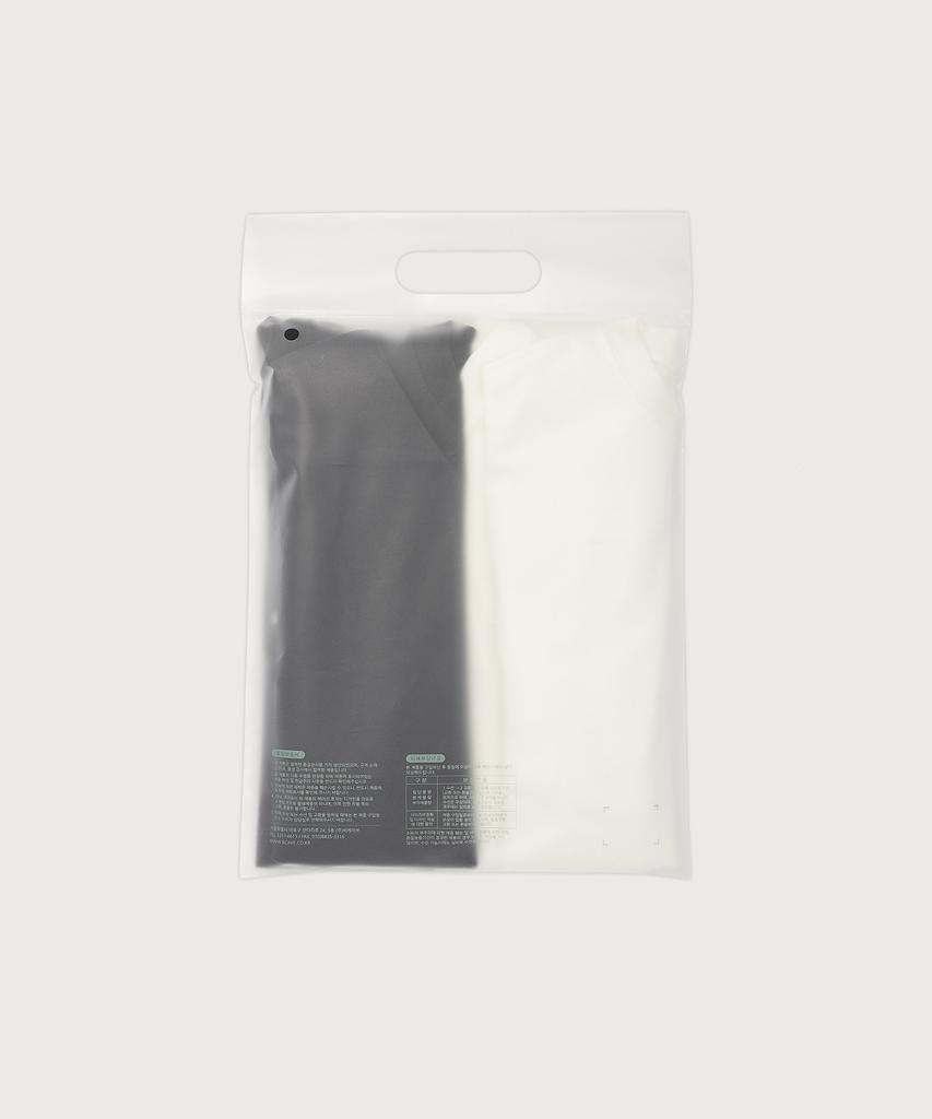 COVERNAT WOMAN [2 шт.] Женская дышащая хлопковая базовая футболка Темно-синий+Белый