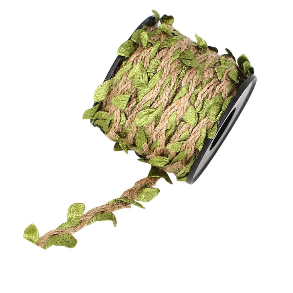 Натуральный шпагат 32,8 фута Искусственная лоза Лист Веревка Джутовая веревка для подвешивания Упаковка Свадебное украшение Садоводство