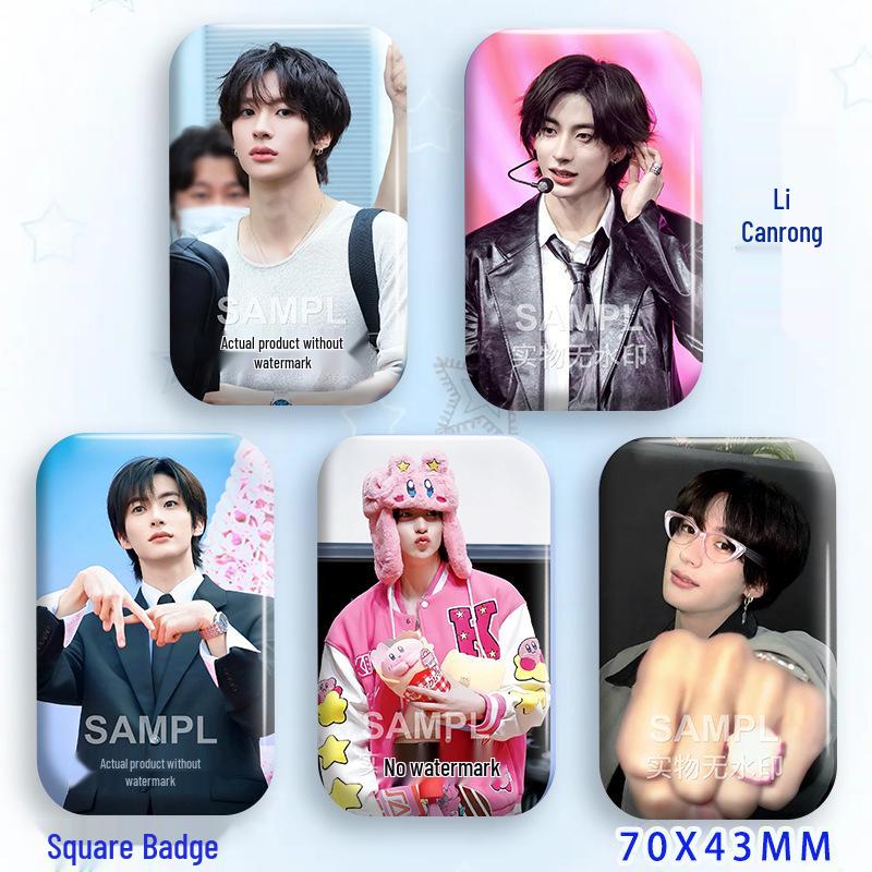 Li Canrong Concert Star Badge Laser Sticker Brooch Ornament