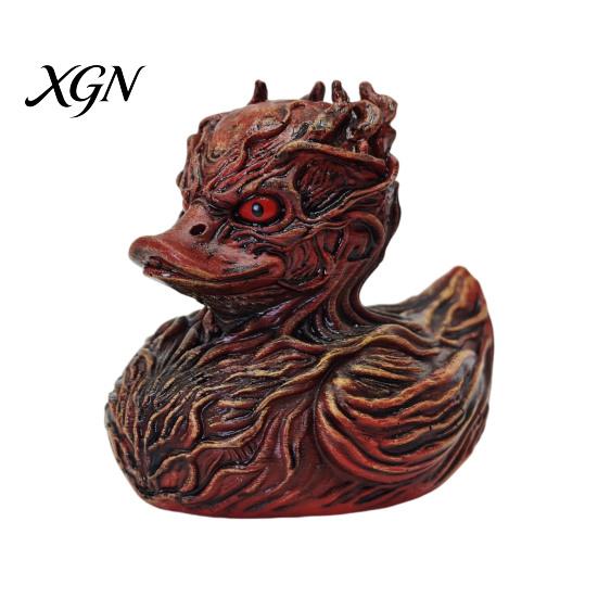 Small Resin Car Accessory Halloween Horror Duck Figurine, Devil Animal Statue, Spooky Bathroom Ornament Gothic Desktop Decor for Shelf Desk