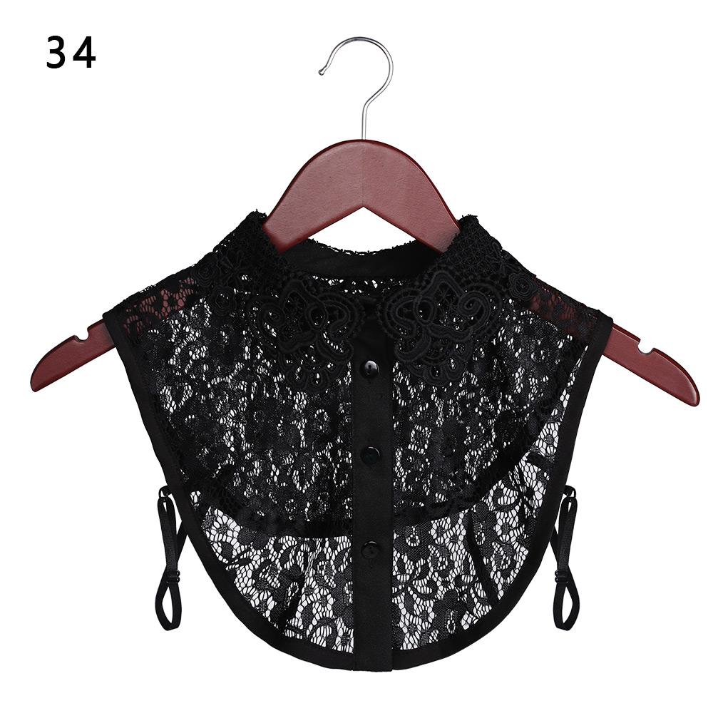 Классический женский хлопковый кружевной накладной воротник в винтажном стиле, съемный аксессуар для одежды, лацкан для блузки, топа, рубашки, ложный воротник, дропшиппинг