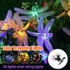 Outdoor Dragonfly Solar Fairy Lights Decorative LED String Lights Garland 8 Modes for Garden Patio Wedding Christmas Party Decor