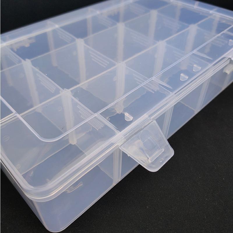 Пластиковый органайзер на 15 ячеек, регулируемый, с съемными перегородками, кейс для хранения ювелирных изделий, бусин, поделок, бытовых мелких предметов, винтов, инструментов