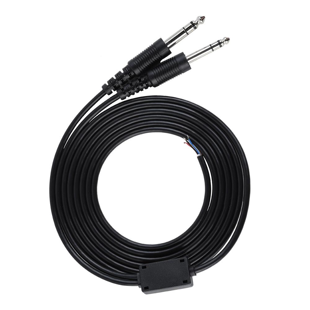 2m 2.2yd DIY Replacement Cable for Aviation Headphone Headset Plane 1 4   Dual GA Plug