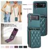 Crossbody Lanyard Zipper Leather Wallet Card Phone Case For Samsung Galaxy Z Flip 5 4 3 Luxury Wrist Rope Flip Stand Cover