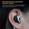 Hifi Kingdom CCA DUO 2DD (7 мм + 7 мм Динамическое сочетание драйверов Hifi Внутриканальные мониторы (Черный без микрофона)