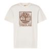 Timberland Men's Short Sleeve Slogan Logo T-Shirt, Vintage White, Size L (TB0A449UCM91)