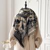Elegant Animal Jacquard Imitation Pashmina Shawl for Women Double Sided Design,  Coldproof Windproof Blanket Style Scarf