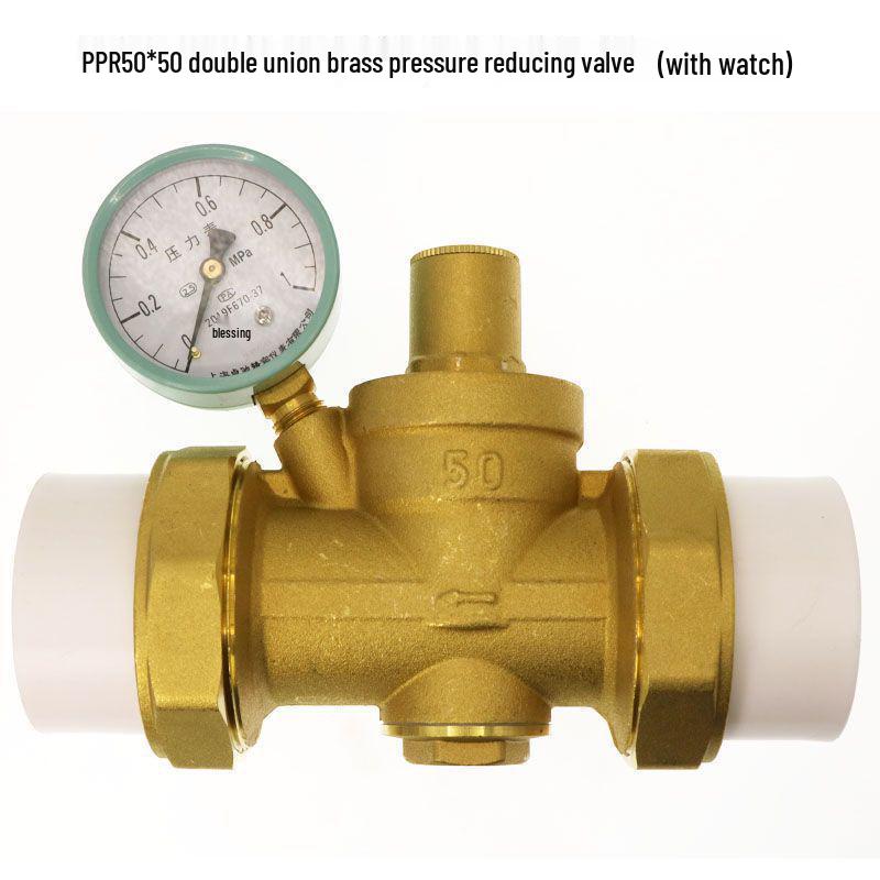 DN15 Регулируемый 4-точечный бытовой редукционный клапан давления воды для нагревателей и очистителей, диапазон давления 65-25