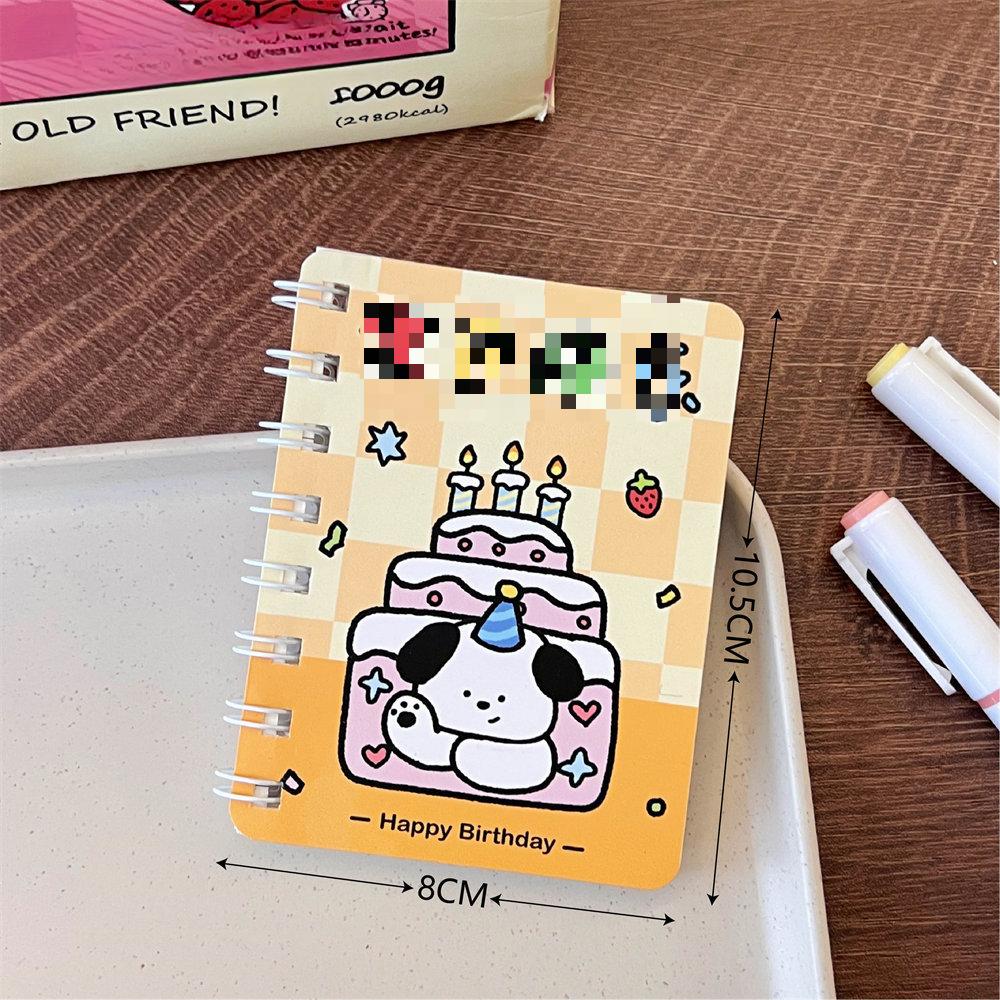 1 шт. японский милый мультяшный щенок мини-блокнот с отрывными листами студенческий портативный карманный журнал-переплет книга-планировщик блокнот детский подарок