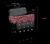Bling Crystal Rhinestone Car Air Vent Pocket Bag Storage Box Organizer Universal Leather Car Mobile Phone Glasses Holder