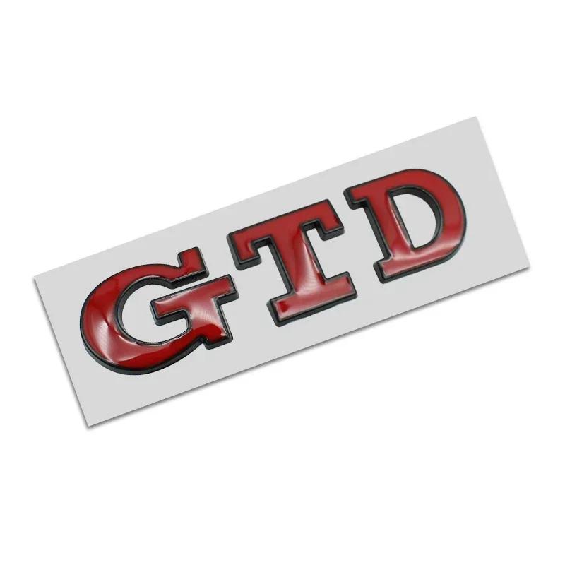 GTD Emblem 3D Metal Car Sticker Tailgate Badge Sticker Decal For Volkswagen VW Polo Golf 5 6 7 Passat Scirocco GTD Accessories HS5