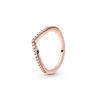 Pandora Small Luxury Wish Sparkling Ring Women ring Rose-Gold 186316CZ