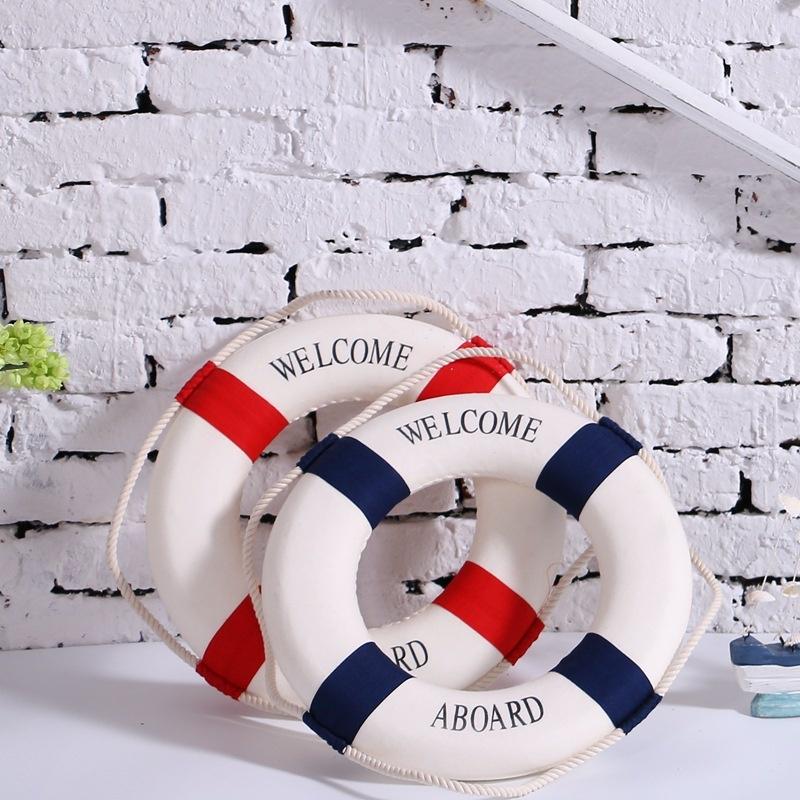 Добро пожаловать на борт тканевое спасательное кольцо с темно-синим акцентом, морской декор, новое украшение для спасательного круга
