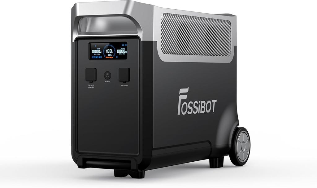 FOSSiBOT 3600W(Peak 7200W) Power Station with 2x Additional Battery pack,11.52KWh Solar Generator Power Generator Power Bank Charger with UPS Function
