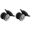 One Pair Suitcase Casters Nylon Black Luggage Wheels for Replacement Upgrade Travel