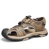 Anti-collision Toe Men's Sandals Cowhide Leather Male Summer Shoes Outdoor Beach Shoes Wear-resistant Outdoor Sneakers Sandals