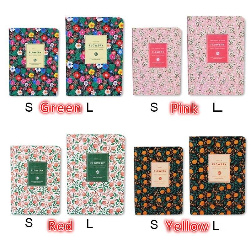 Floral Leather Cover Planner Notebook Daily Weekly Monthly Planner Stationery Office Supplies A5 A6