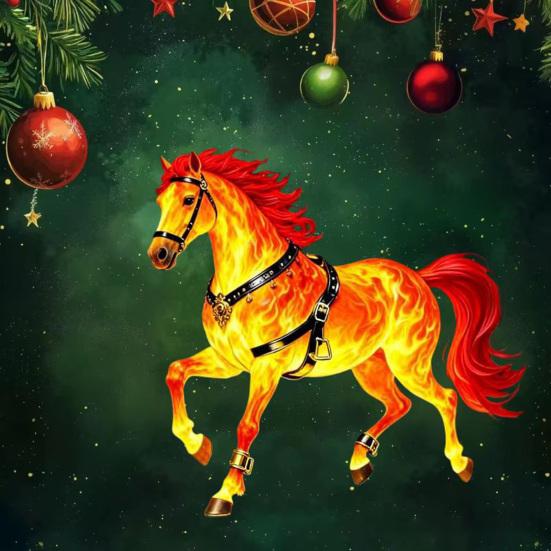 2D Плоская Лошадь Автомобильный Подвесной Орнамент Акриловая Лошадь Шарм для Зеркала Заднего Вида Праздничные Зимние Подвесные Аксессуары для Рождественской Елки Автомобильный Интерьер Стена Окно
